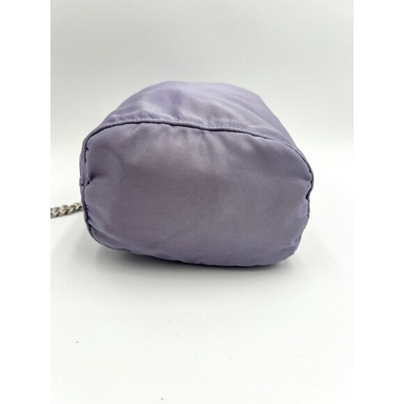 Prada Bucket Drawstring Pouch HandBag Nylon Vintage Purple Crossbody - Picture 5 of 16